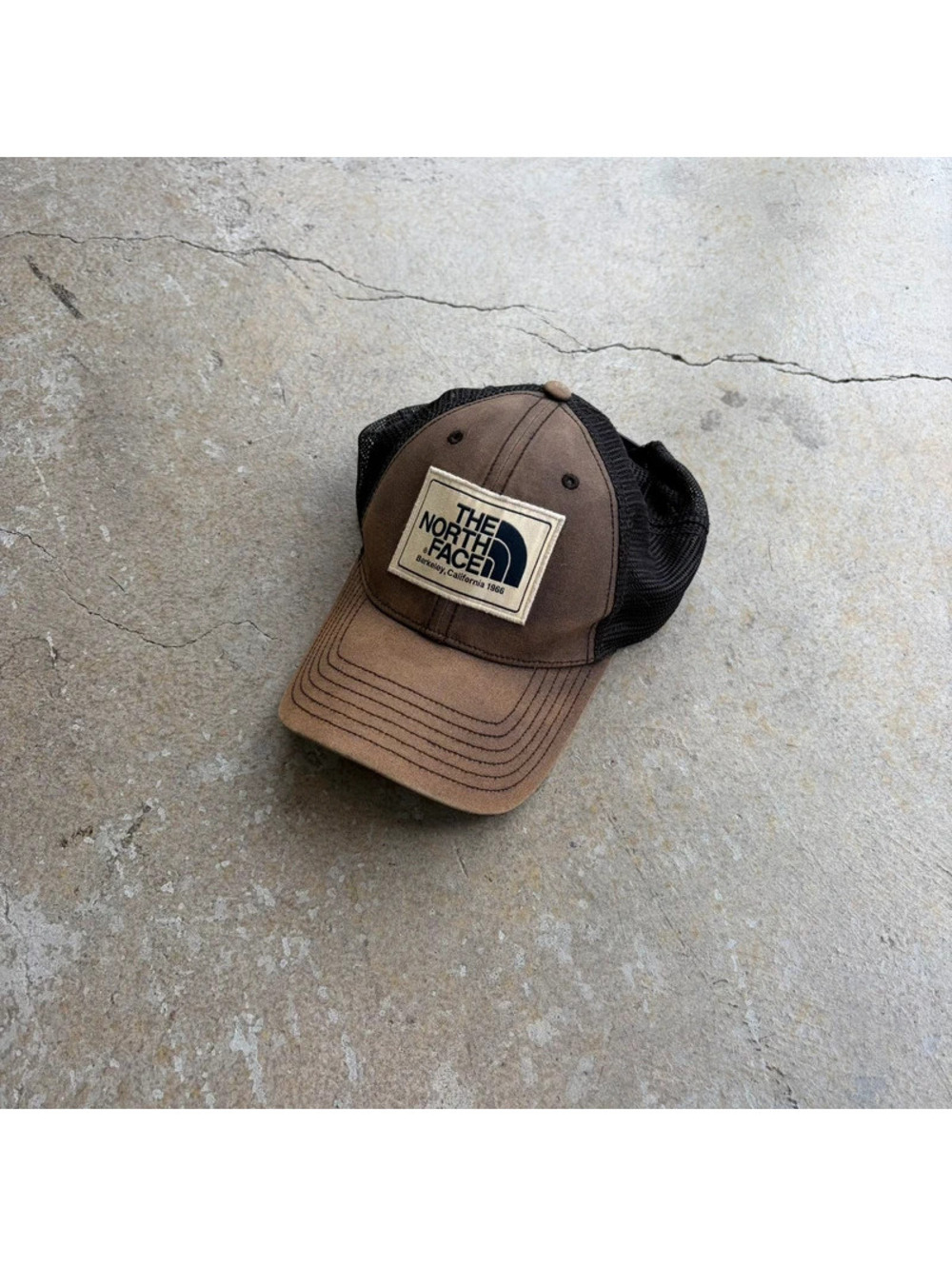 Vintage Brown The North Face snapback hat
